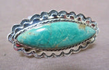 Navajo Large Green Turquoise & Sterling Silver Ring - Size 9.75 by Joe Tso JR024