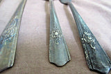 Antique 1944 Harmony House Maytime Silver plate spoons and butter knife lot