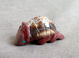 Zuni Pipestone & Shell Armadillo Fetish Carving by Darrin Boone  C4501