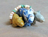 Zuni Sodalite, Jasper & Dolomite Mountain Lion Unity Trio by LaVies Natewa C3610
