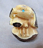 Native Zuni AMAZING Tagua Nut Eagle w/ Rabbit Fetish by Chris Peina - C2731