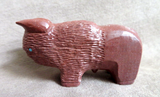 Native Zuni Sacred Pipestone Buffalo Fetish Carving by Jesus Espino  - C4598