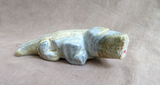 Native Zuni Jasper Alligator Fetish Carving by Eric Lonjose C4476