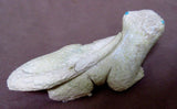 Native Zuni Large Yellow Serpentine  Bearded Lizard Fetish C1358