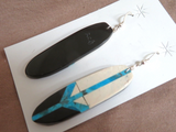 Santo Domingo Multi-stone Feather Earrings by Rudy Coriz  JE660