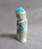 Native  American Zuni Antler Maiden w/ Sunface Fetish by Amory Cellicion C4409