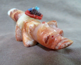 Native Zuni Mexican Onyx Loyal Wolf Fetish Carving  by Daryl Shack - C4176
