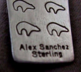 Native Navajo Large Sterling Silver & Turquoise Pendant by Alex Sanchez JP0071