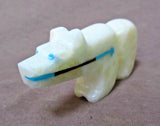 Zuni Museum Quality Bear w/ Inlay Heartline Fetish by Rodney Laiwakete C2335