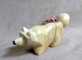 Native Zuni Zuni Rock Wolf fetish Carving by Enrike Leekya C4399