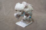 Zuni Museum Quality Dolomite Buffalo Dancer Kachina by Derrick Kaamasee C2821