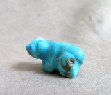 Zuni Micro Mini #8 Turquoise Bear Fetish Carving by Daryl Shack C4561