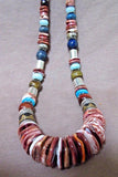 Navajo Sterling & Spiny Oyster  20" Necklace by Tommy & Rosita Singer JN0320