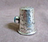 Native Navajo snake eye Turquoise Sterling Silver Thimble by France Yazzie M273