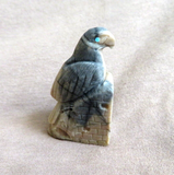 Zuni Picasso Marble Eagle on Kiva Wall Fetish Carving by Colin Weeka (D) 4330