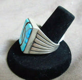 Zuni Turquoise & Sterling Hummingbird Ring size 9 by Amy Quandelacy Wesley JR033