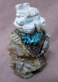 Zuni Museum Quality Picasso Marble Eagle Kachina Fetish by Mike Sanchez - C0447