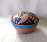 Native American Jemez Pottery Seed Pot  by Michelle Mora P0266