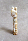 Native American Zuni Marble Tabby Cat Fetish by Kenny Chavez - C4214