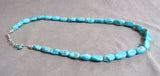 Native Navajo Sleeping Beauty Turquoise Necklace & Earring by Elouise Chee JN385