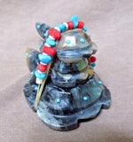Native Zuni Picasso Marble Turtle Family w Bundle Fetish by Ed Lementino  C2294