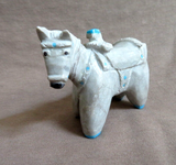 Zuni Zuni Rock Horse w Saddle Carving fetish by Freddie Leekya C4310