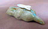 Native Zuni #8 Turquoise Otter with Fish Fetish by Leland & Daphne Boone C1988