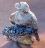 Zuni Amazing LARGE Picasso Marble Eagle w/ Chicks by Derrick Kaamasee C0267