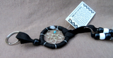 Navajo Handmade Small Size Black Leather Dream Catcher Keychain  M380