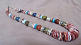 Navajo Sterling & Spiny Oyster  20" Necklace by Tommy & Rosita Singer JN0320