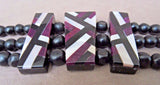 Native Santo Domingo Sugilite & Jet Inlay Bracelet by Torevia Crespin JN0122