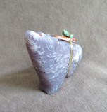 Zuni Shimmering Lepidolite Coyote Fetish by Leland Boone & Daphne Quam C4288