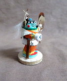 Native Navajo Miniature Cottonwood Morning  Singer Kachina by  M H  K069