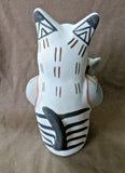 Native Hand Made Jemez Pottery Cat Storyteller w kittens by Robert Fragua  PO258