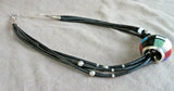 Santo Domingo 4 Strand Jet Heishi Necklace w Inlaid Slider by Daniel Coriz JN444