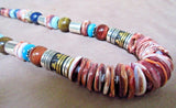Navajo Sterling & Spiny Oyster  20" Necklace by Tommy & Rosita Singer JN0320