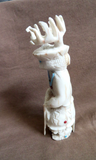 Native Zuni XL Antler Deer Dancer Kachina Fetish by Marlon Lowsayatee - C4602