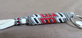 Native Zuni Made Multi-color Beaded Keychain with Fringe M3359