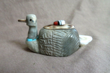 Native Zuni Multi-stone Large Duck w/ Sunface Fetish by Darrin Boone  C3993