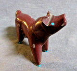 Native Zuni Sacred Pipestone Horse Carving Fetish by Enrike Leekya C3387