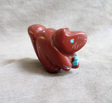 Native Zuni Sacred Pipestone Squirrel Fetish Carving by Justin Red Elk C4233