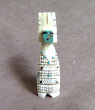Native Zuni Antler Tableta Corn Maiden Fetish Carving  By Carl Etsate C4597