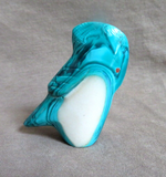 Native Zuni Green Bowlerite Eagle Fetish by Leland Boone & Daphne Quam C4095