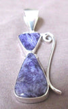 Native Navajo Modern Charoite & Sterling Pendant by Gary G Sanchez JP0044