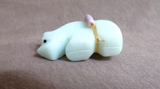 Zuni Glowing Natural Fluorite Bear Fetish w Bundle by Kenric Laiwakete C4306