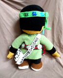 Handcrafted Native Zuni 16.5" Crochet Zuni Man Doll by Bobbie Natewa D001