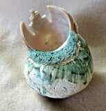 Native Zuni Green Snail Shell Tablita Maiden Fetish by Brandon Phillips C3969