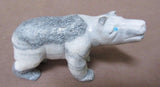 Native Zuni Museum Quality Zebra Marble Bear by Herbert Him Sr. C1841
