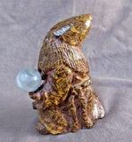 Zuni Museum Quality Fossilized  Stone/Shell Wizard by Derrick Kaamase C3996