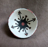 Native Zuni Hand Painted Clay Pottery Mini Bowl Pot by Ruben Najera P0266